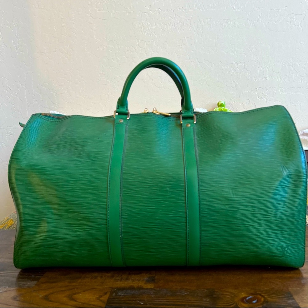 Louis Vuitton Keepall 50 unisex Green Epi Boston Bag 4501379